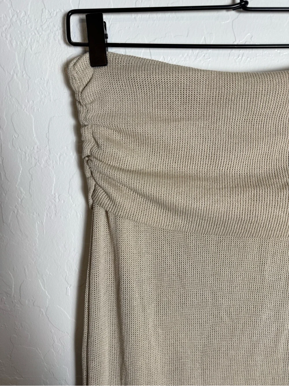 Outcast Clothing Rosalia Knit Maxi Skirt Oat Beige Small NWT